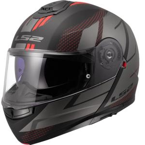 Kask motocyklowy typu flip-up LS2 FF908 Strobe II Code czarno-szary