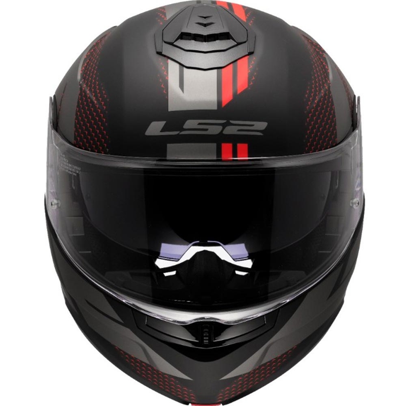 Kask motocyklowy typu flip-up LS2 FF908 Strobe II Code czarno-szary