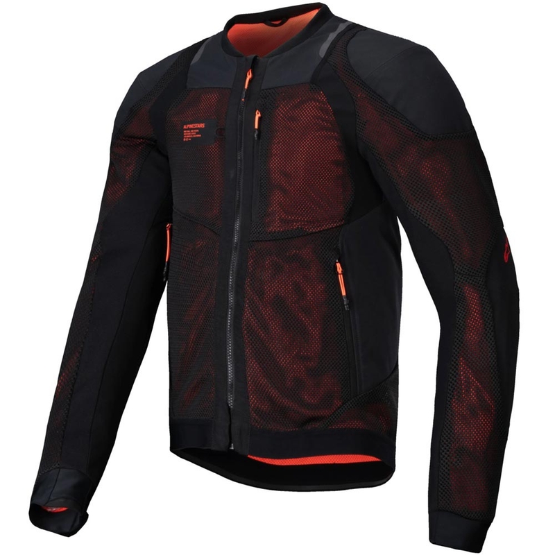Kurtka motocyklowa Alpinestars TROOP-AIR PRO czarno-fluo czerwona