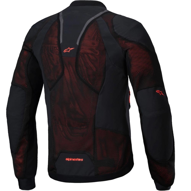 Kurtka motocyklowa Alpinestars TROOP-AIR PRO czarno-fluo czerwona