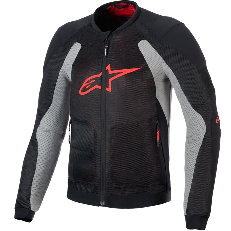 Kurtka motocyklowa Alpinestars TROOP-AIR PRO czarno-jasnoszara-czerwona