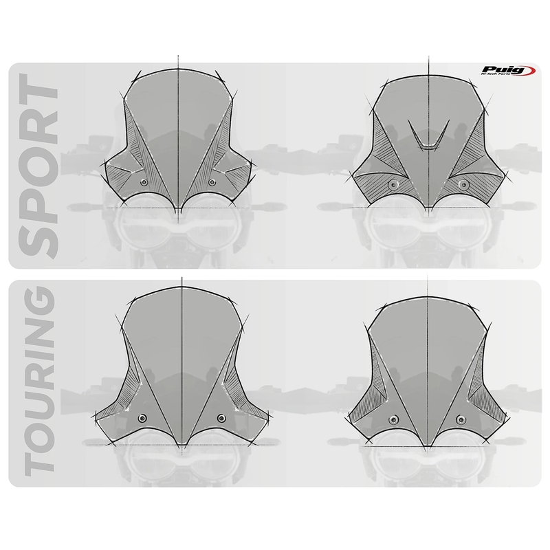 Windscreen PUIG TOURING smoke