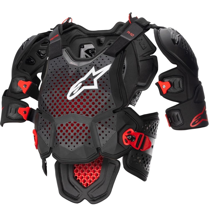 Ochraniacz ciała Alpinestars A-10 2 czarno-antracytowo-czerwony