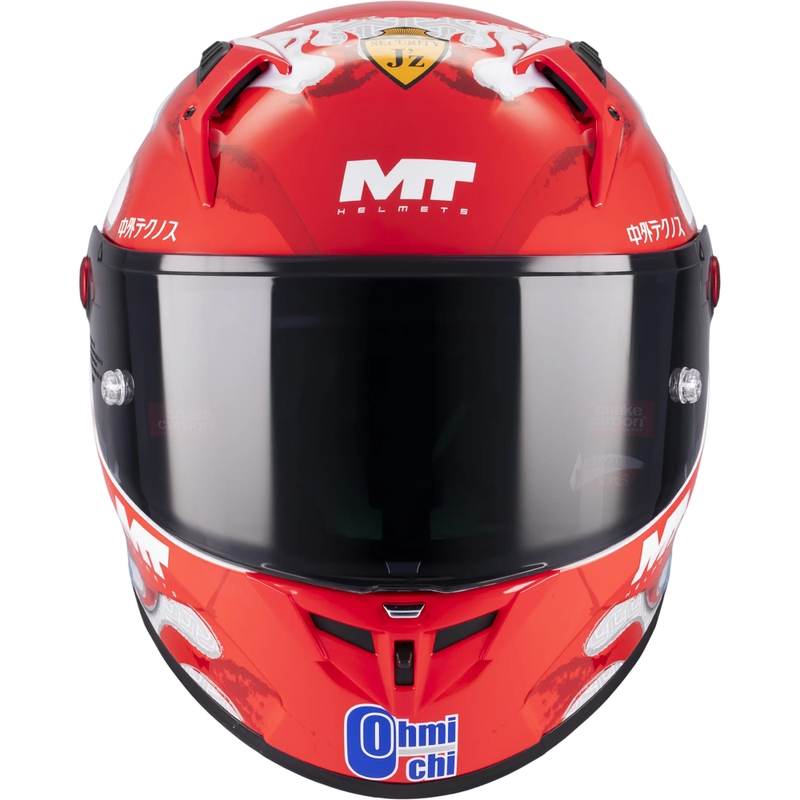 Kask motocyklowy integralny KRE + S Yamanaka A5 czerwono-biały