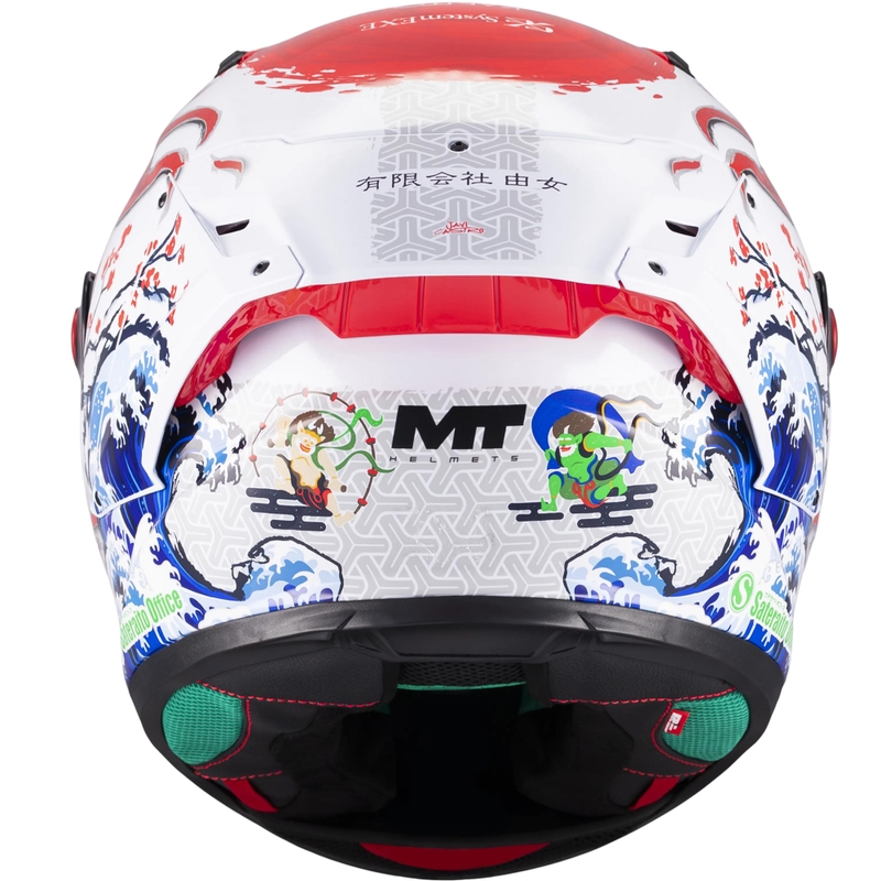 Kask motocyklowy integralny KRE + S Yamanaka A5 czerwono-biały