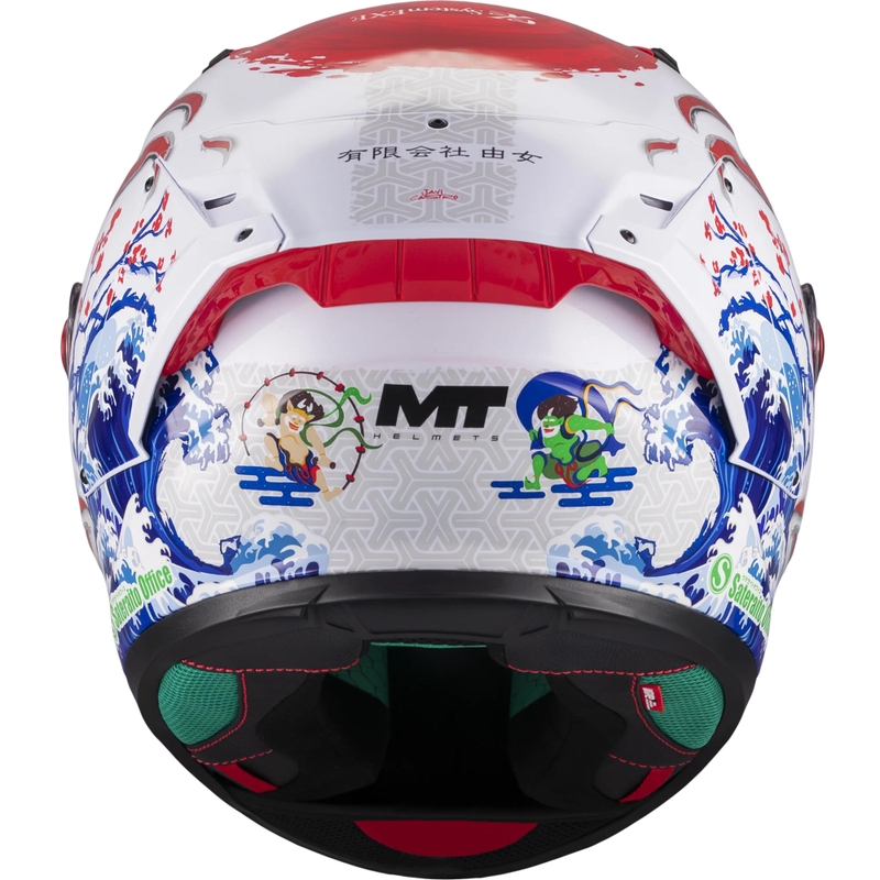 Kask motocyklowy integralny KRE + S Yamanaka A5 czerwono-biały