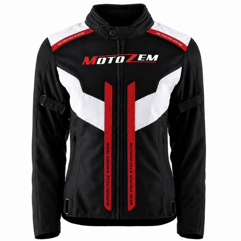 Kurtka motocyklowa damska Motozem Team 2 czarno-biała