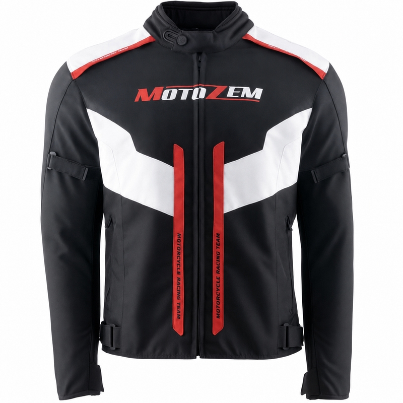 Kurtka motocyklowa Motozem Team 2 czarno-biała