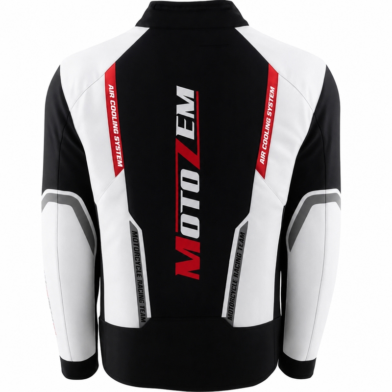Kurtka motocyklowa Motozem Team 2 czarno-biała