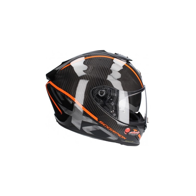 Integralny kask motocyklowy Scorpion EXO-1400 Carbon Air Grand czarno-pomarańczowy