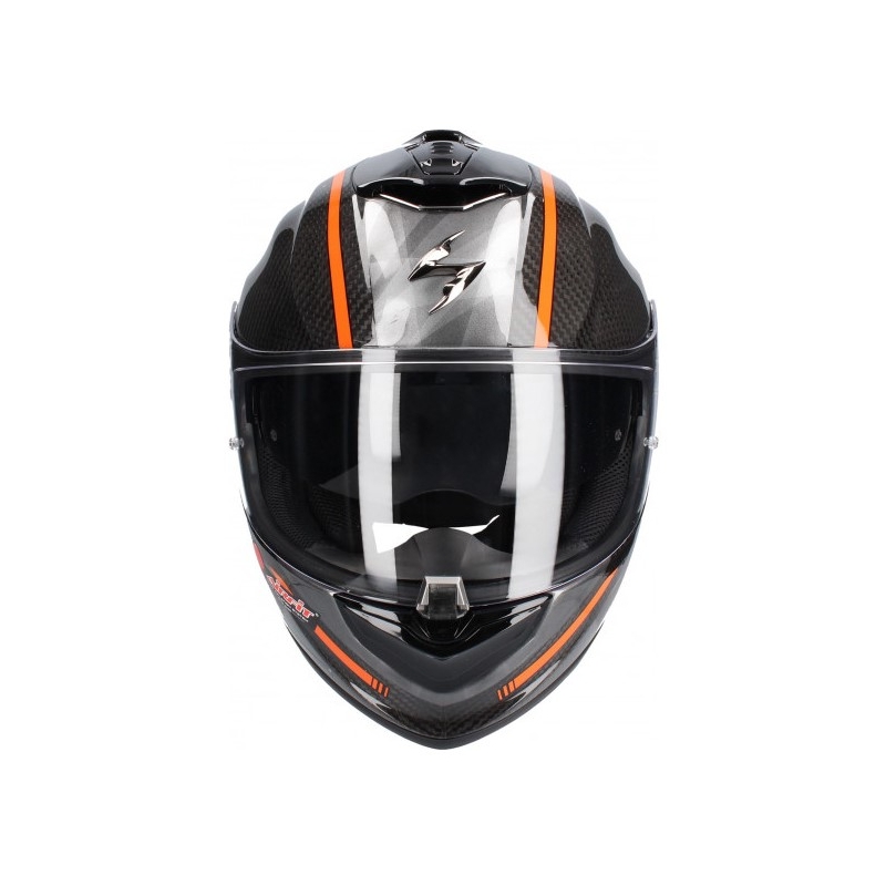 Integralny kask motocyklowy Scorpion EXO-1400 Carbon Air Grand czarno-pomarańczowy