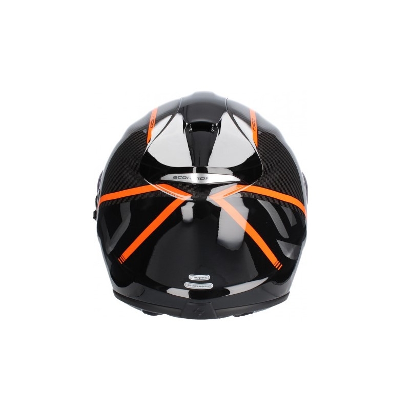 Integralny kask motocyklowy Scorpion EXO-1400 Carbon Air Grand czarno-pomarańczowy