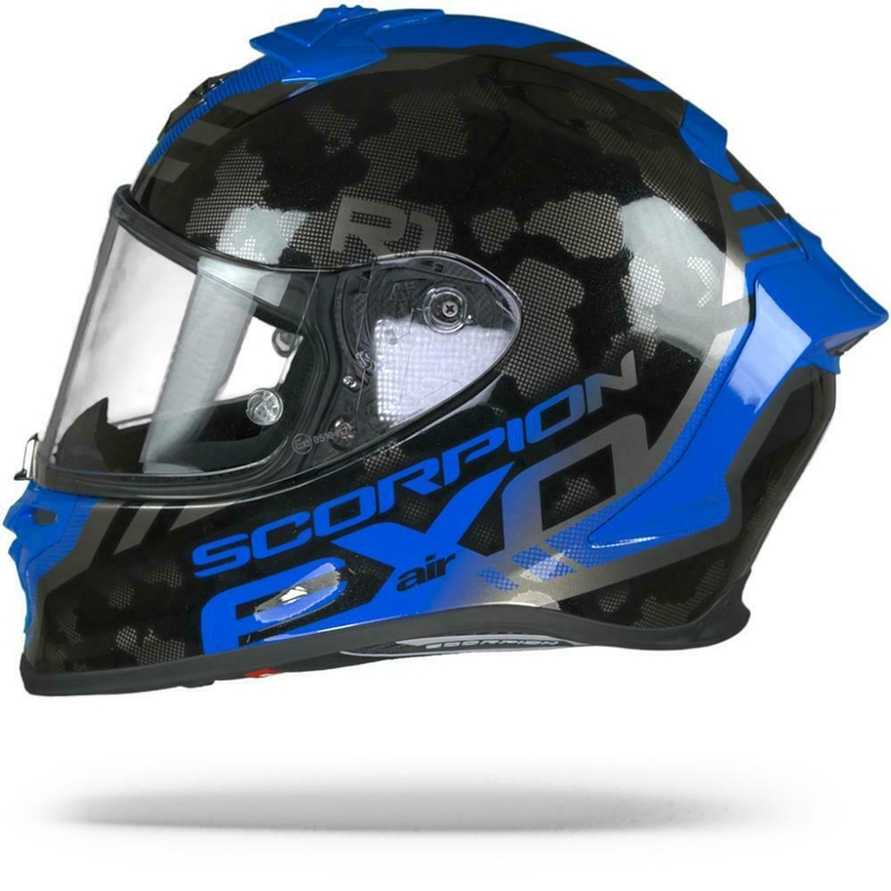 Integralny kask motocyklowy Scorpion EXO-R1 Air Ogi srebrno-niebieski