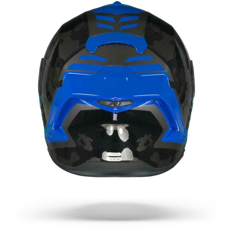Integralny kask motocyklowy Scorpion EXO-R1 Air Ogi srebrno-niebieski