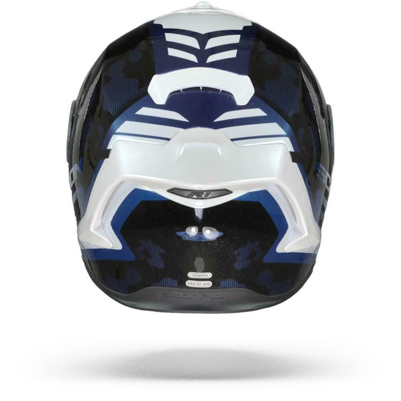 Integralny kask motocyklowy Scorpion EXO-R1 Air Ogi czarno-biało-niebieski
