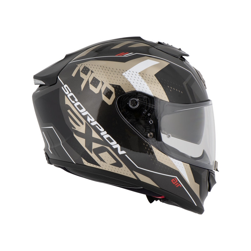 Integralny kask motocyklowy Scorpion Exo-1400 Air Trika czarno-złoty wyprzedaż