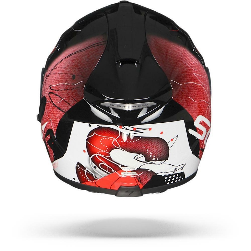 Integralny kask motocyklowy Scorpion EXO-1400 Air Classy czarno-czerwony