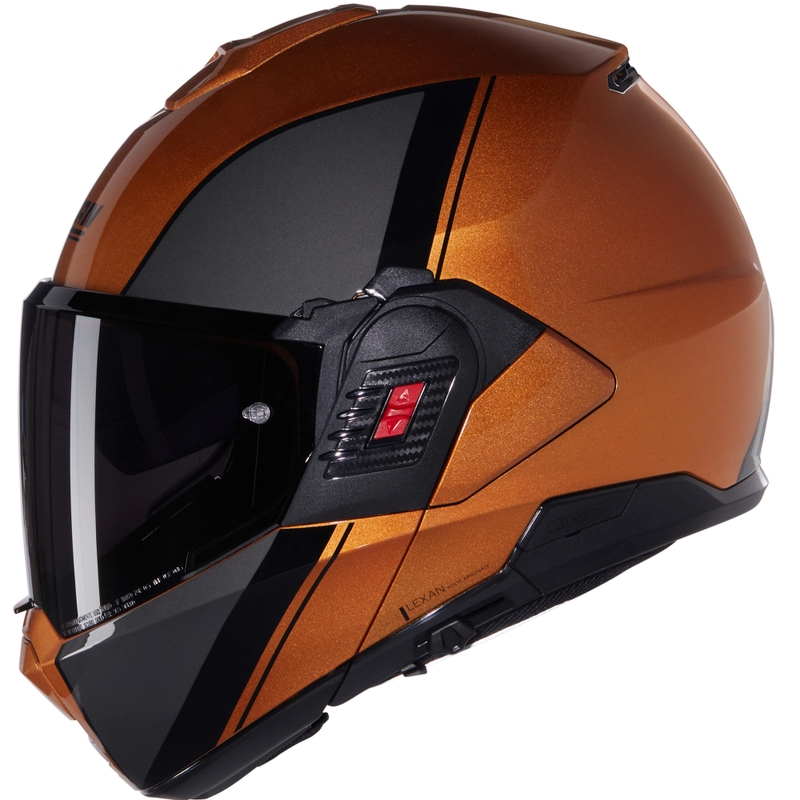 Kask motocyklowy typu flip-up Nolan N120-1 Verniciatura Speciale N-COM 343 glossy ocher-black