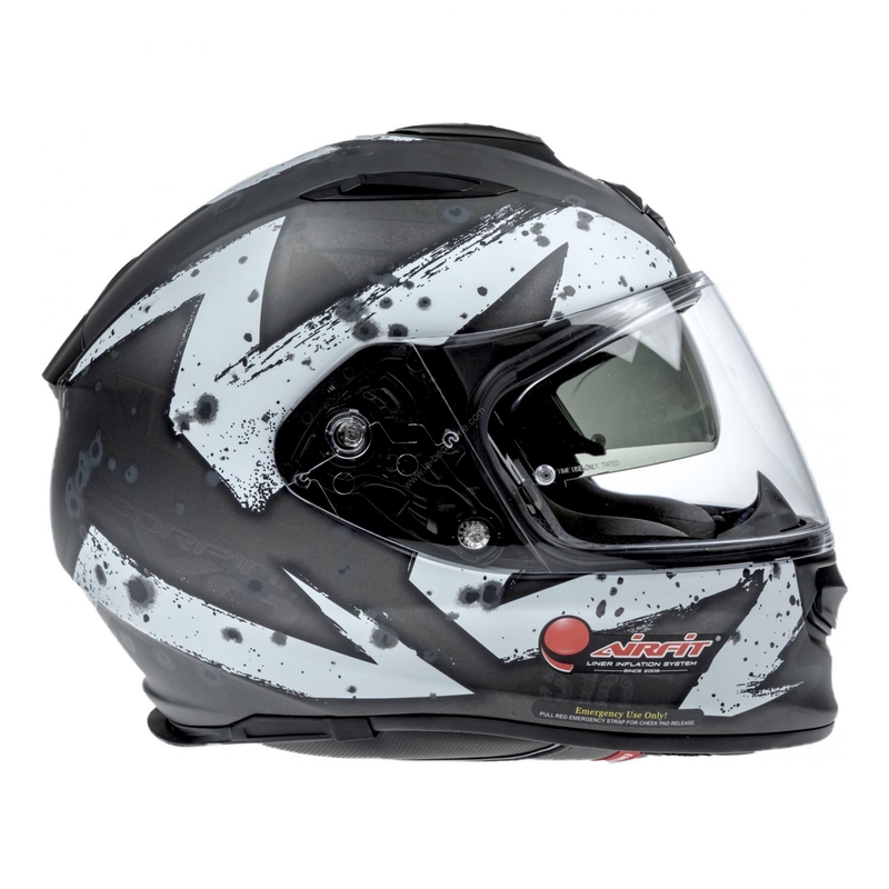 Integralny kask motocyklowy Scorpion EXO-510 Air Marcus srebrny matowy-biały