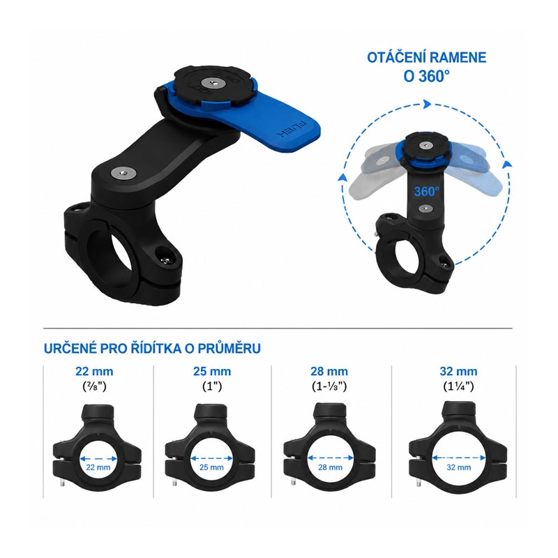 Uchwyt na kierownicę motocykla Quad Lock® (wersja 2)