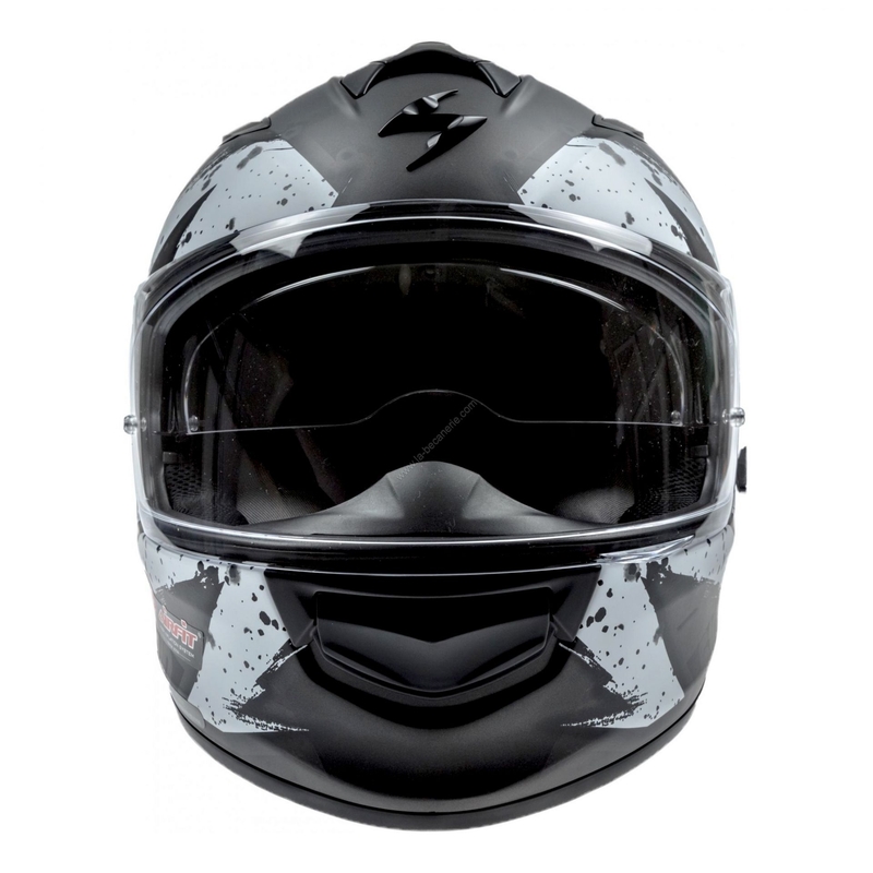 Integralny kask motocyklowy Scorpion EXO-510 Air Marcus srebrny matowy-biały