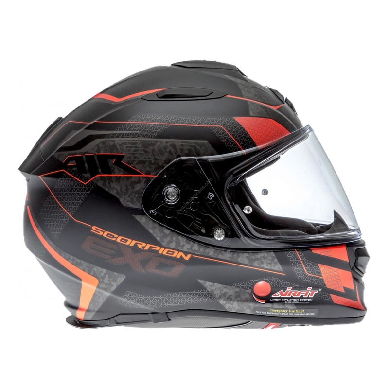 Integralny kask motocyklowy Scorpion EXO-510 Air Galva czarny matowy-czerwony wyprzedaż