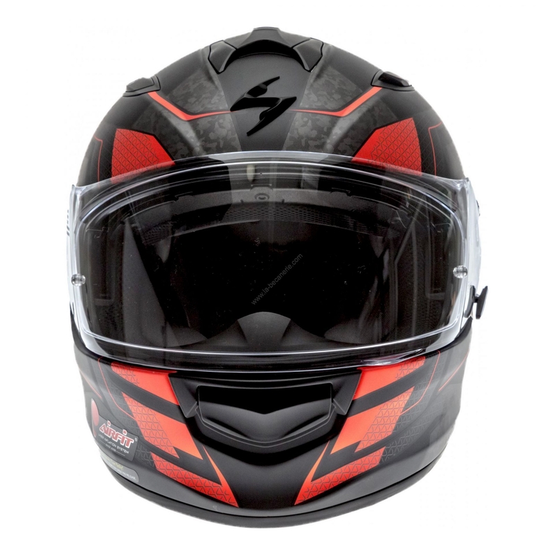 Integralny kask motocyklowy Scorpion EXO-510 Air Galva czarny matowy-czerwony wyprzedaż
