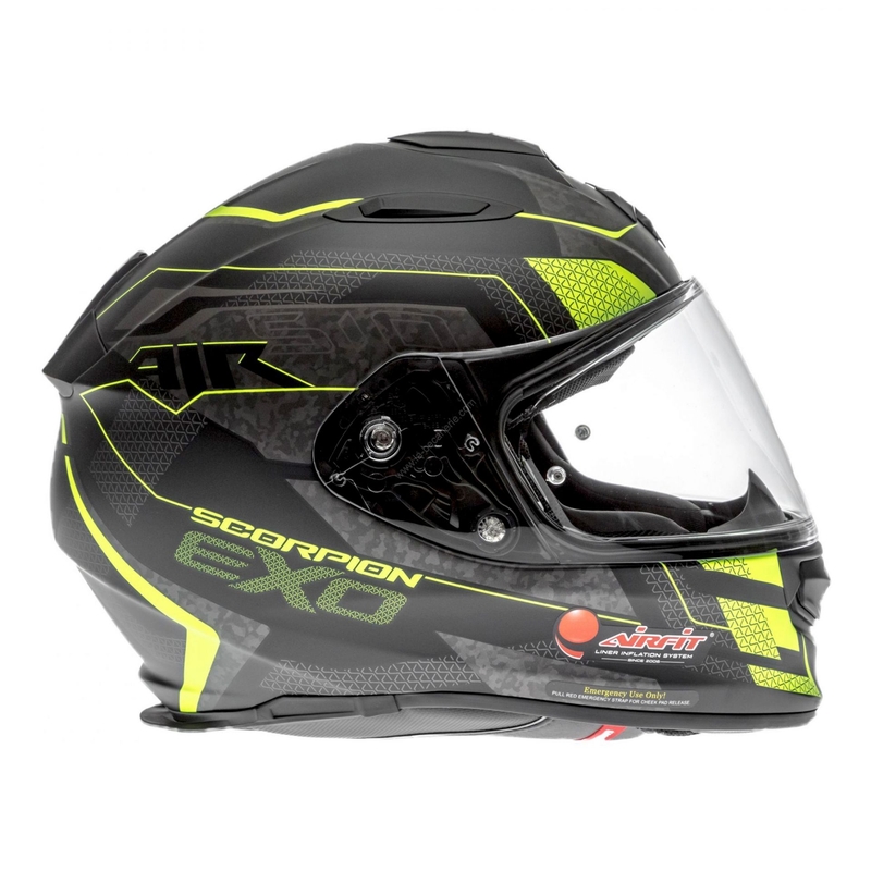 Integralny kask motocyklowy Scorpion EXO-510 Air Galva czarny matowy-żółty wyprzedaż