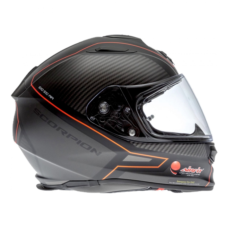 Integralny kask motocyklowy Scorpion EXO-510 Air Frame czarno-czerwony