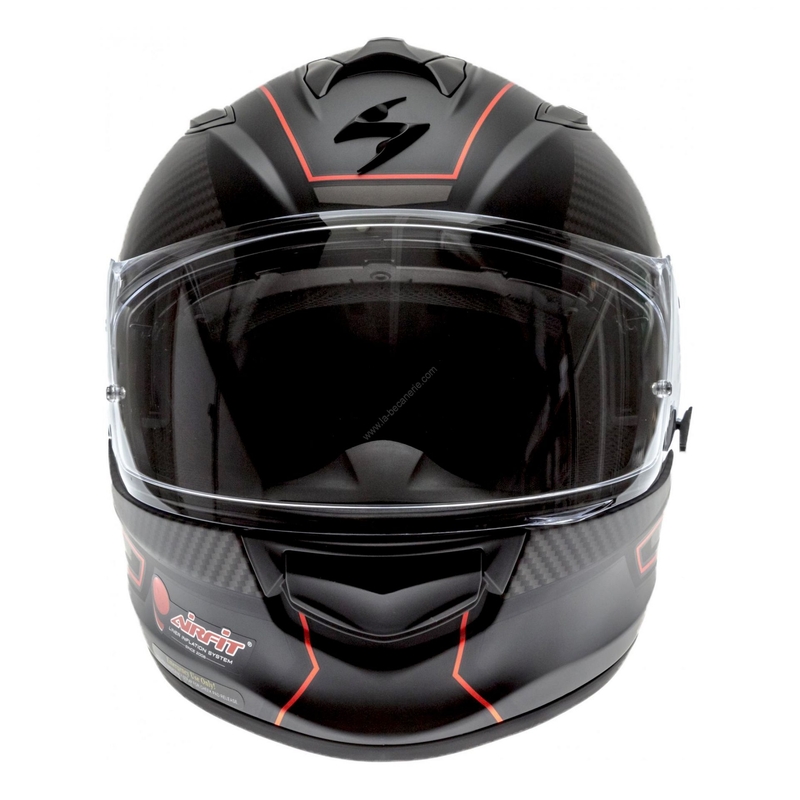 Integralny kask motocyklowy Scorpion EXO-510 Air Frame czarno-czerwony