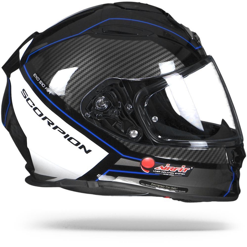 Integralny kask motocyklowy Scorpion EXO-510 Air Frame czarno-niebiesko-biały