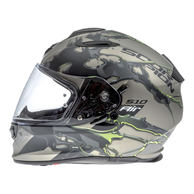 Integralny kask motocyklowy Scorpion EXO-510 Air Likid tytanowo-fluo żółty wyprzedaż