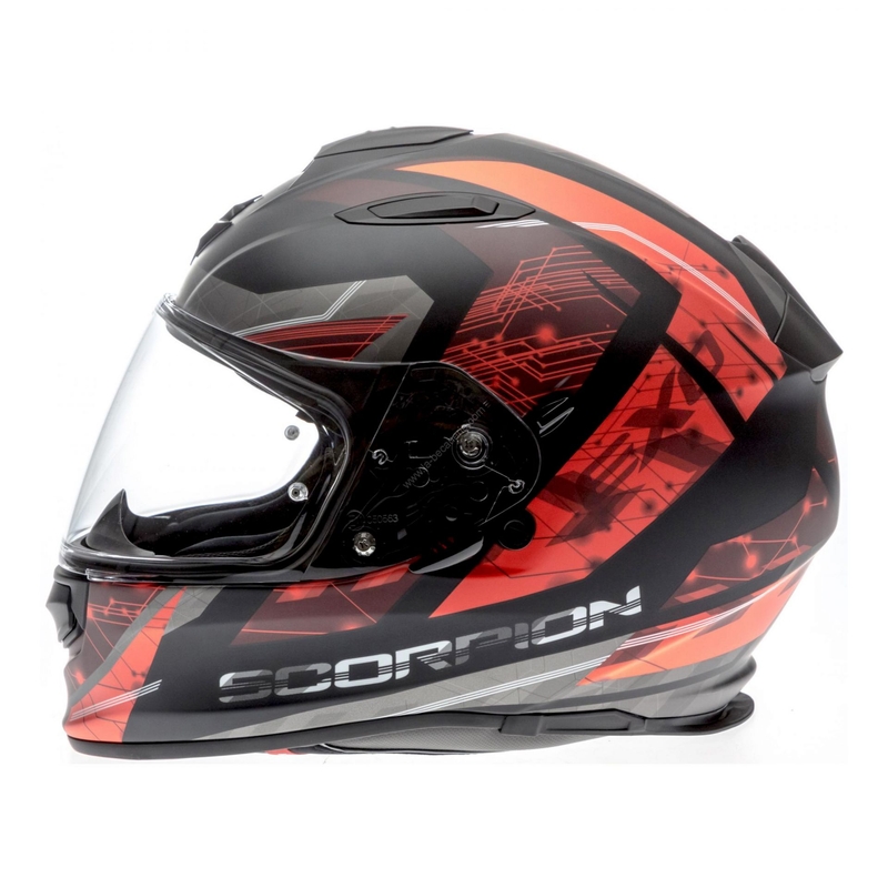 Integralny kask motocyklowy Scorpion EXO-510 Air Clarus czarno-czerwony