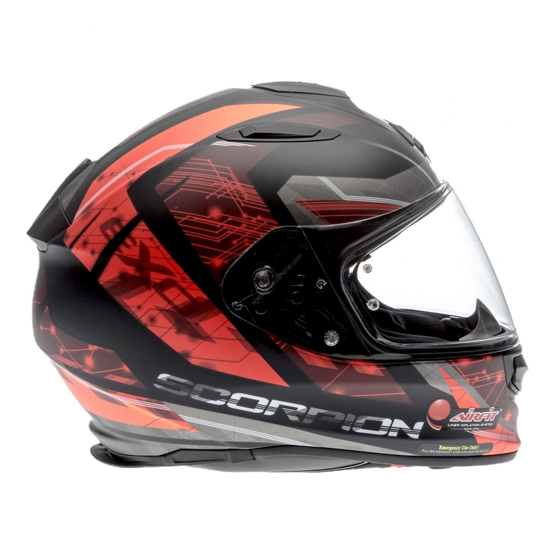 Integralny kask motocyklowy Scorpion EXO-510 Air Clarus czarno-czerwony