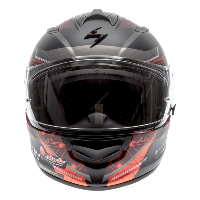 Integralny kask motocyklowy Scorpion EXO-510 Air Clarus czarno-czerwony