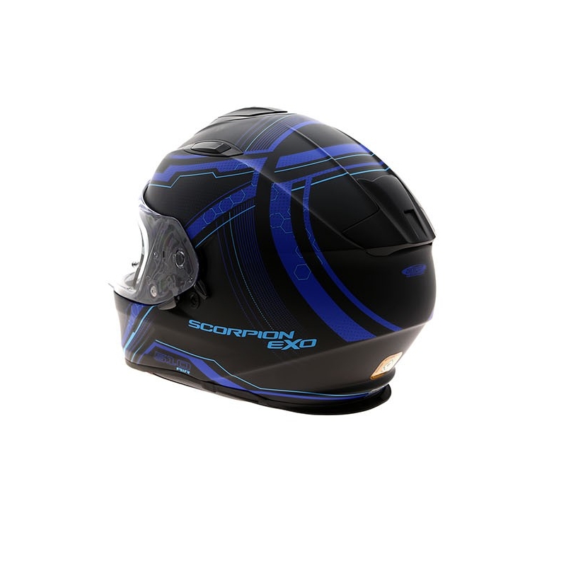 Integralny kask motocyklowy Scorpion EXO-510 Air Sync czarny matowy-niebieski wyprzedaż