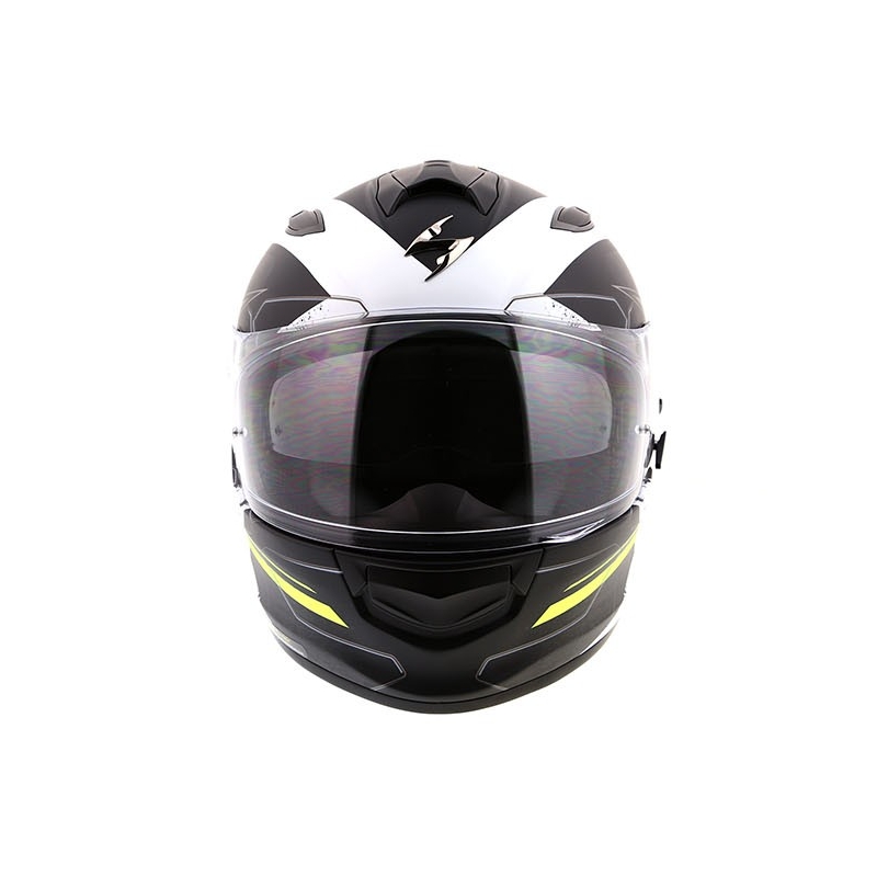 Integralny kask motocyklowy Scorpion EXO-510 Air Cross czarno-biało-fluo żółty wyprzedaż