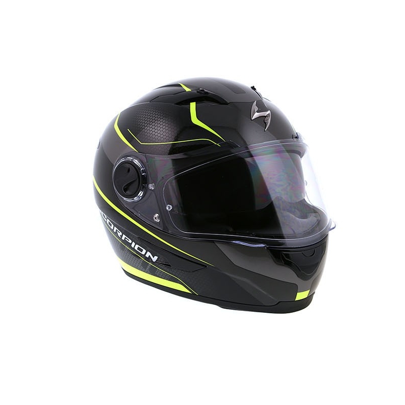 Integralny kask motocyklowy Scorpion EXO-490 Vision czarno-fluo wyprzedaż