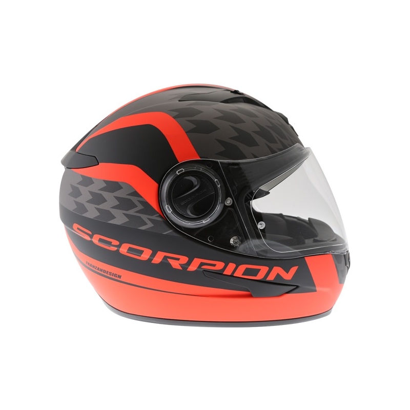 Integralny kask motocyklowy Scorpion EXO-490 Genesi czarny matowy-fluo czerwony wyprzedaż