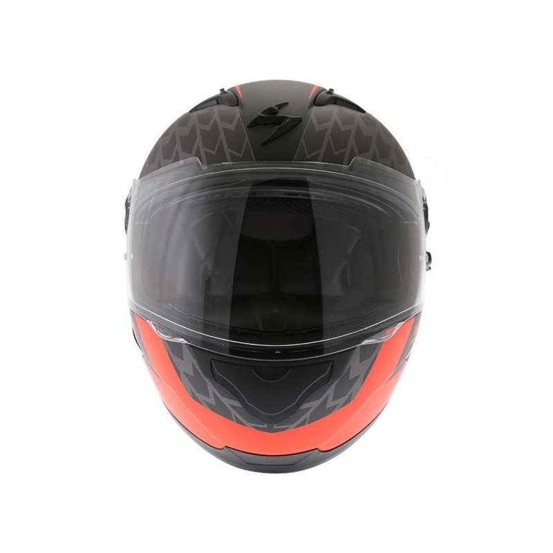 Integralny kask motocyklowy Scorpion EXO-490 Genesi czarny matowy-fluo czerwony wyprzedaż