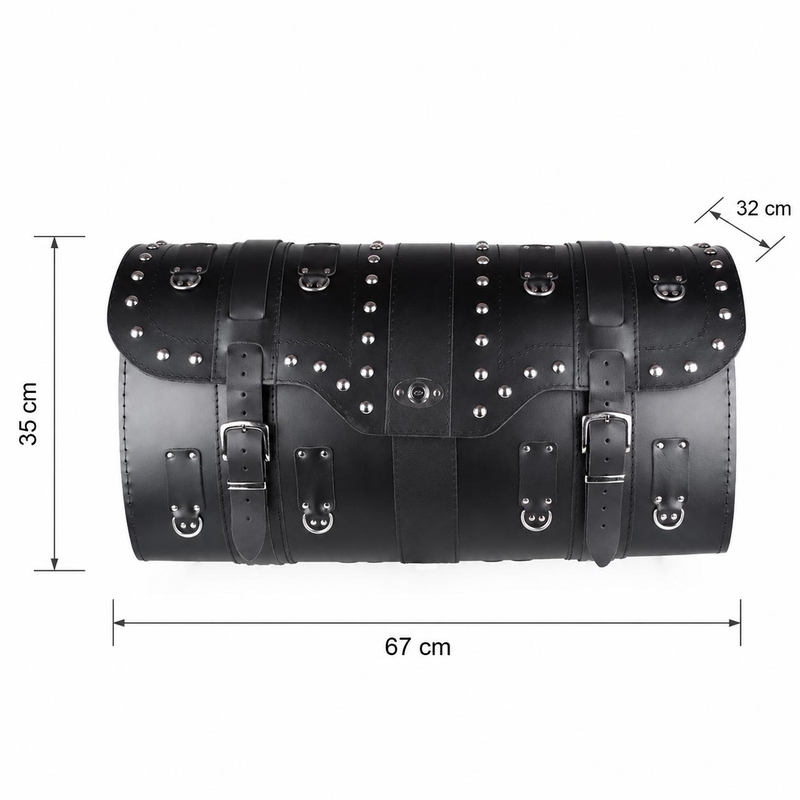 Moto kufer skórzany Chopper RSA-16B ze zamkiem