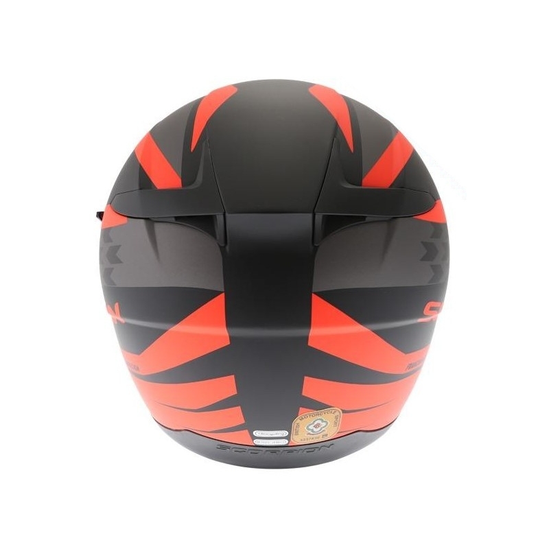 Integralny kask motocyklowy Scorpion EXO-490 Genesi czarny matowy-fluo czerwony wyprzedaż