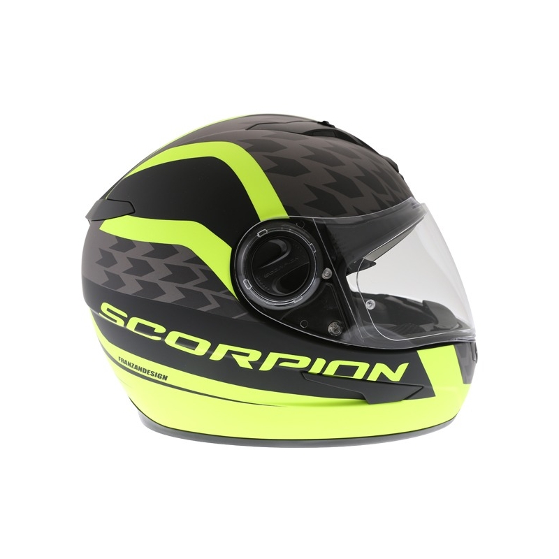 Integralny kask motocyklowy Scorpion EXO-490 Genesi czarny matowy-fluo żółty wyprzedaż