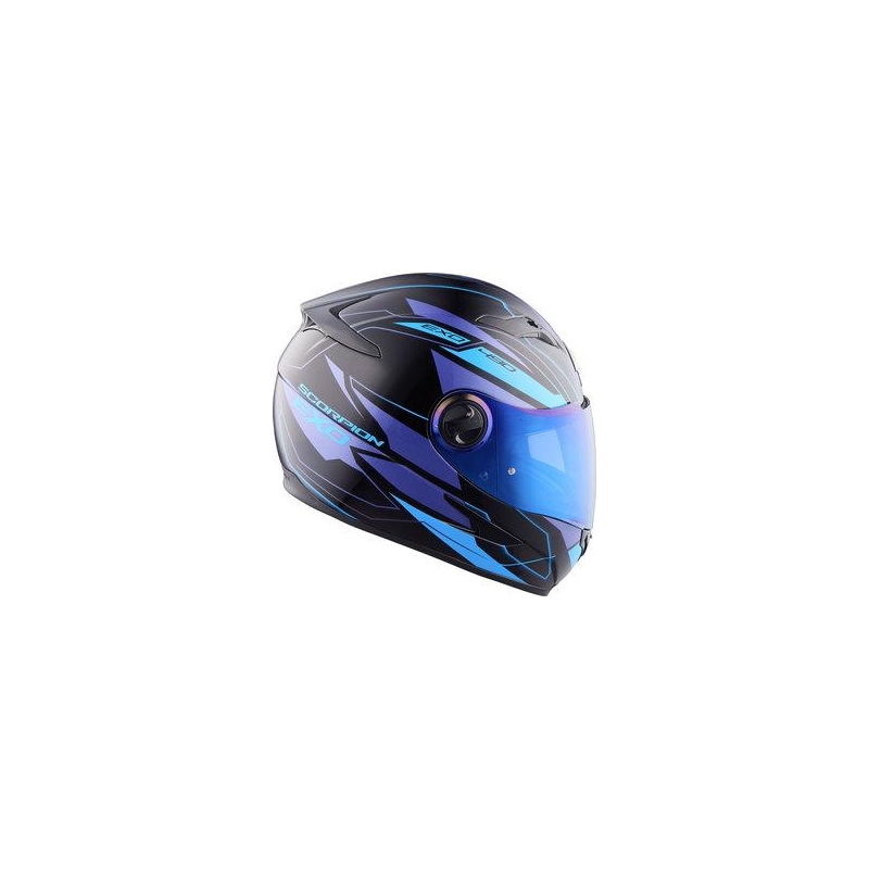 Integralny kask motocyklowy Scorpion EXO-490 Nova czarno-niebieski wyprzedaż