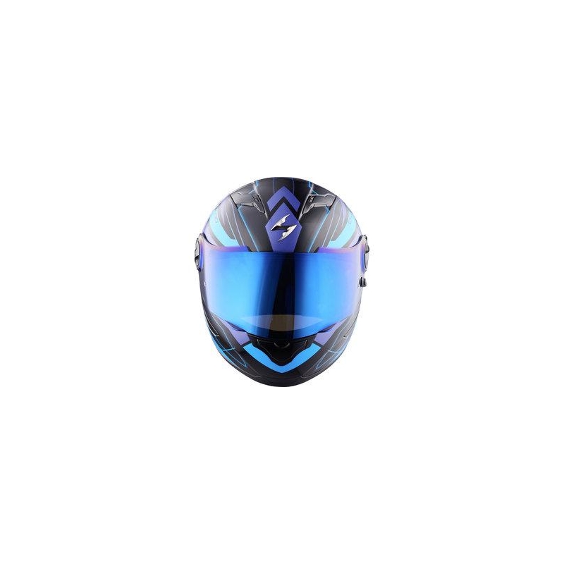 Integralny kask motocyklowy Scorpion EXO-490 Nova czarno-niebieski wyprzedaż