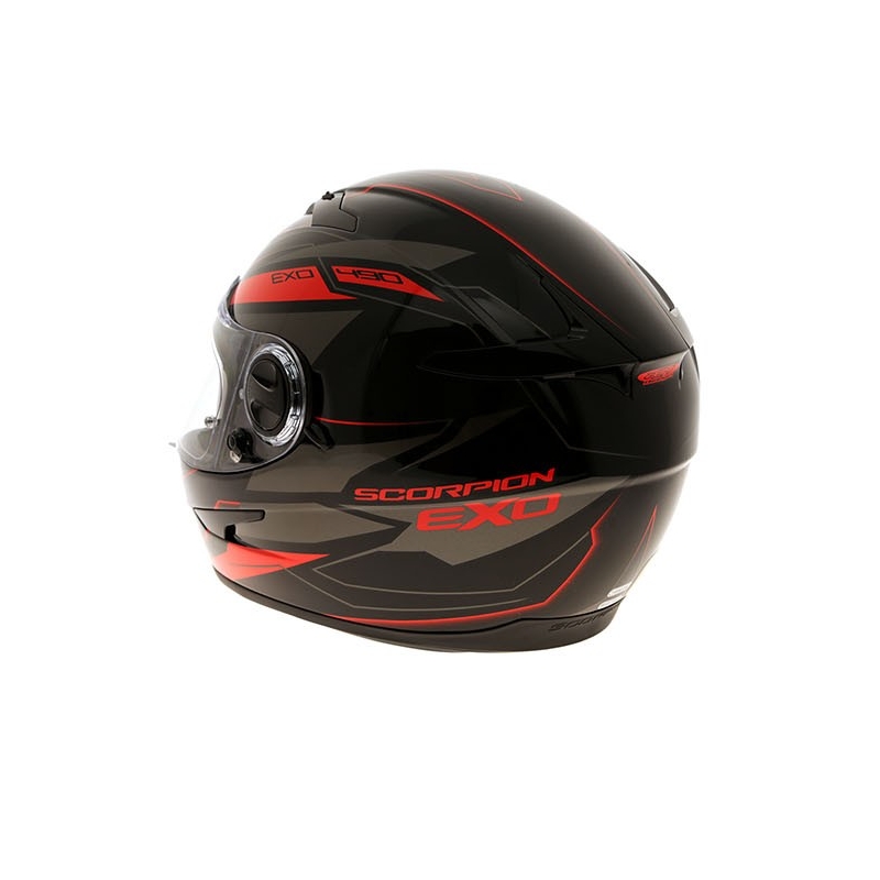 Integralny kask motocyklowy Scorpion EXO-490 Nova czarno-czerwony