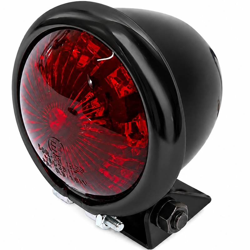 Highsider Smart Bates Style LED Tylne światło motocyklowe czarno-chromowane