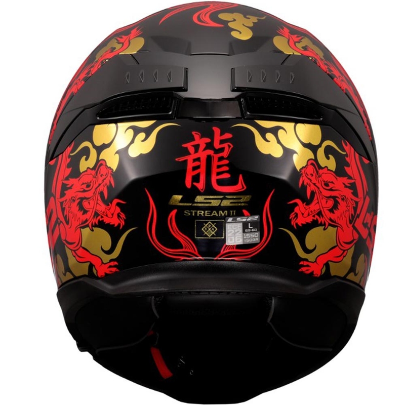 Kask motocyklowy integralny LS2 FF808 Drako czarno-czerwony
