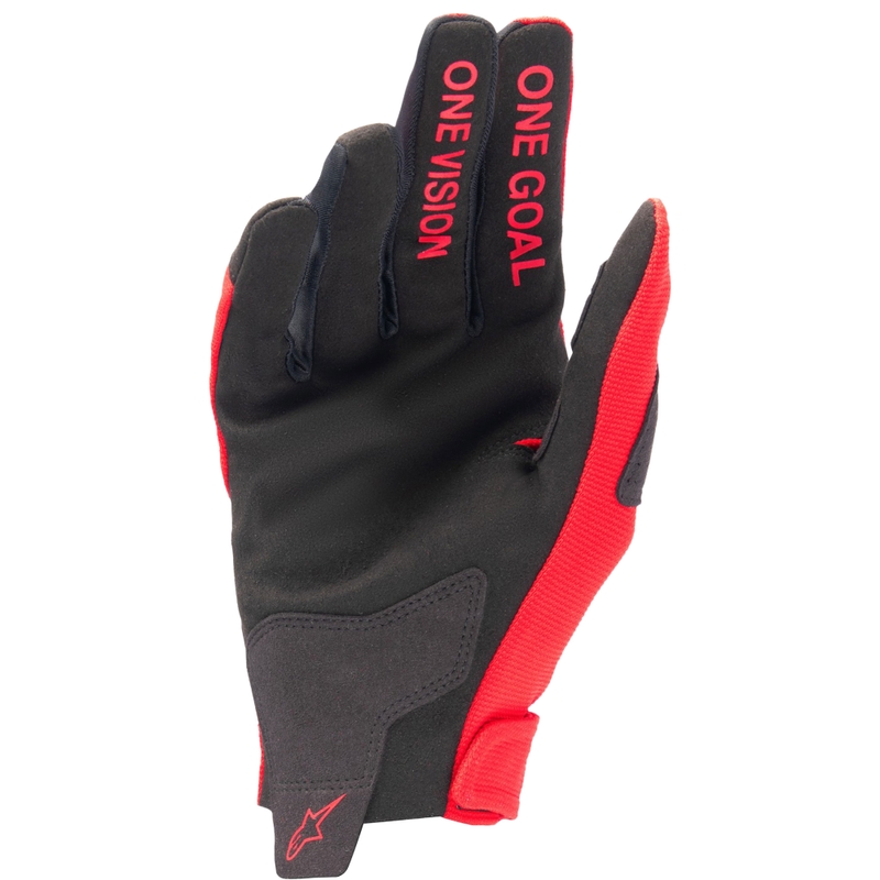 Rękawice motocrossowe Alpinestars Radar w kolorze czerwono-srebrnym