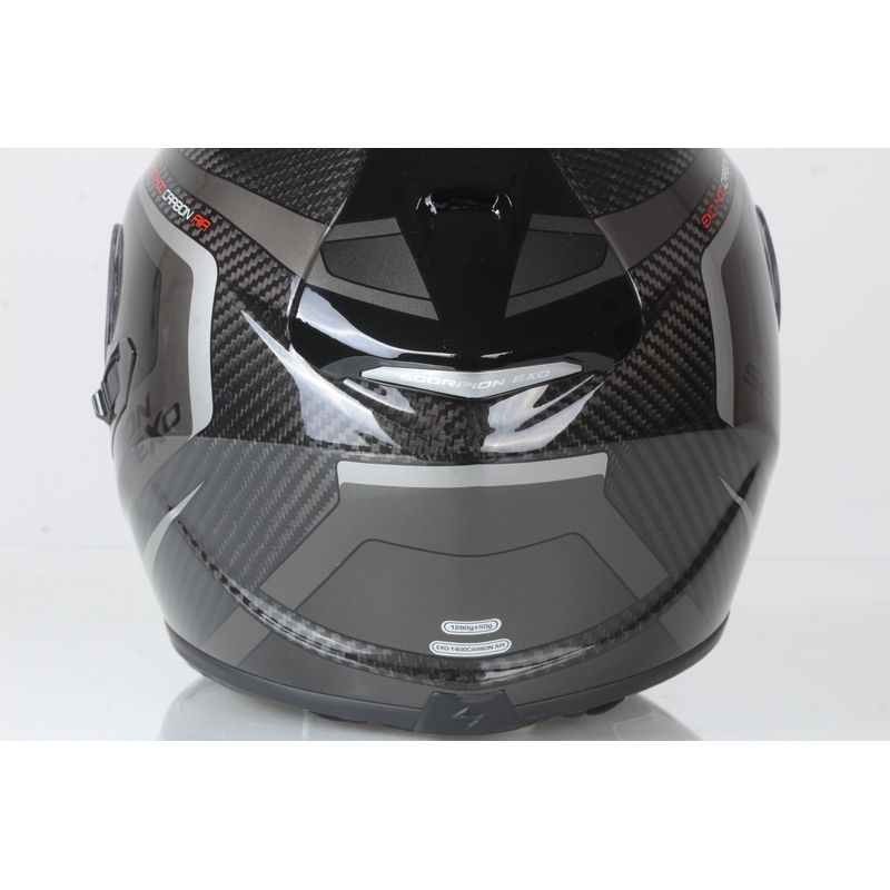 Integralny kask motocyklowy Scorpion EXO-1400 Carbon Air Esprit czarno-srebrny wyprzedaż